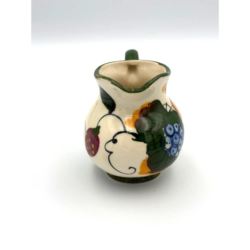 Vintage Hand‎ Painted in Japan Fruit Theme Cream & Sugar Set